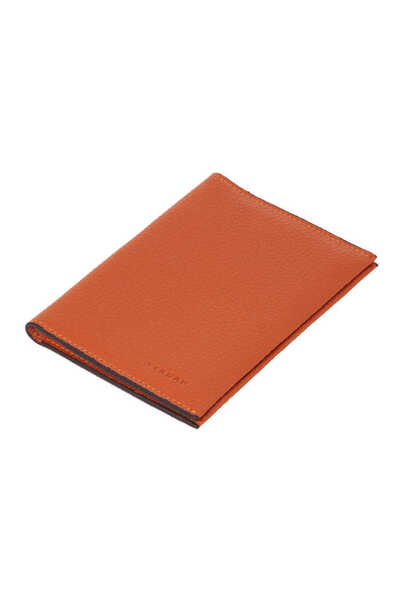 Tergan Orange Genuine Leather Unisex Passport Holder - S1Ps00001657-J35