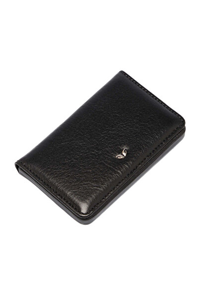 Tergan Μαύρη θήκη επαγγελματικών καρτών από γνήσιο δέρμα Unisex - S1KV00001546-A97