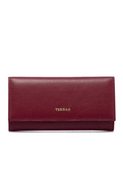Tergan Claret Red Genuine Leather Women's Wallet - S1Cb00005807-K16