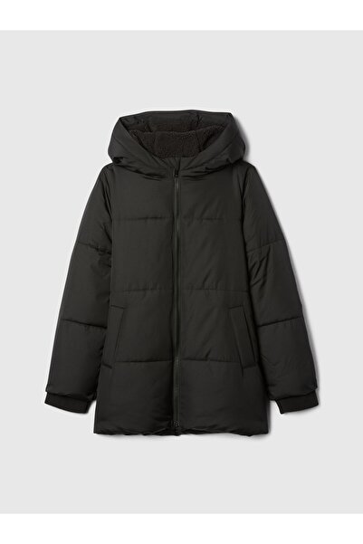 GAP Kız Çocuk Siyah ColdControl Max Uzun Puffer Şişme Mont
