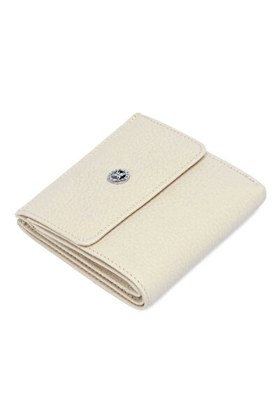 Tergan Beige Genuine Leather Women's Wallet - S1Cb00005627-B19