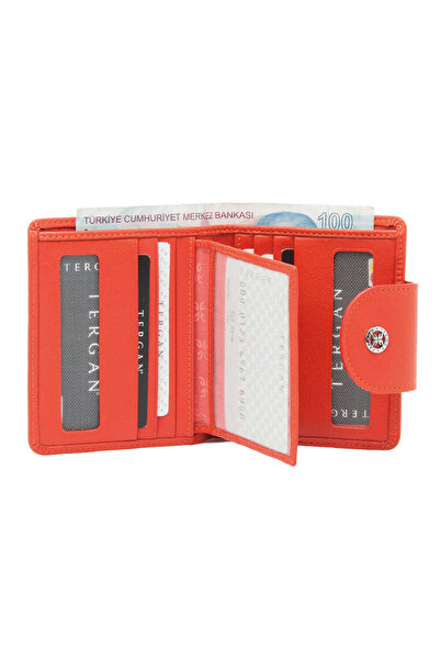 Tergan Orange Genuine Leather Women's Wallet - S1Cb00005674-J1G
