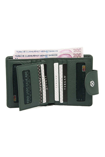 Tergan Green Genuine Leather Women's Wallet - S1Cb00005674-J0B