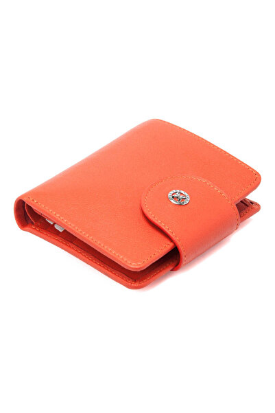 Tergan Orange Genuine Leather Women's Wallet - S1Cb00005674-J1G