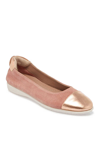 Tergan Pudra Hakiki Süet Deri Kadın Babet - K24I1BB67305-A47