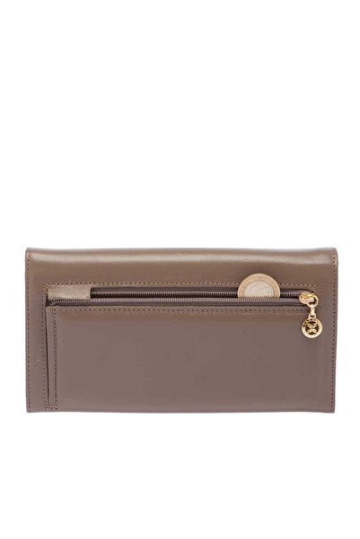 Tergan Beige Genuine Leather Women's Wallet - S1Cb00005584-J38