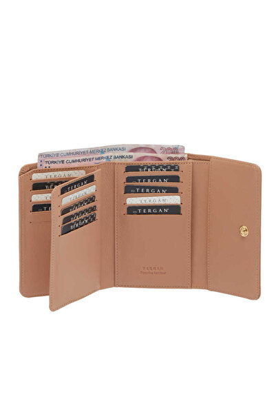 Tergan Powder Genuine Leather Women's Wallet - S1Cb00005788-J1B
