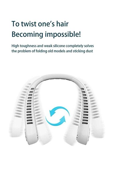 Bukela Portable Neck Fan, Rechargeable, 8000mAh, 5 Wind Levels for Outdoor Use