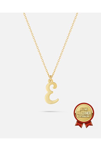 MEKS JEWELS 14 Ayar Altın Harfli Kolye