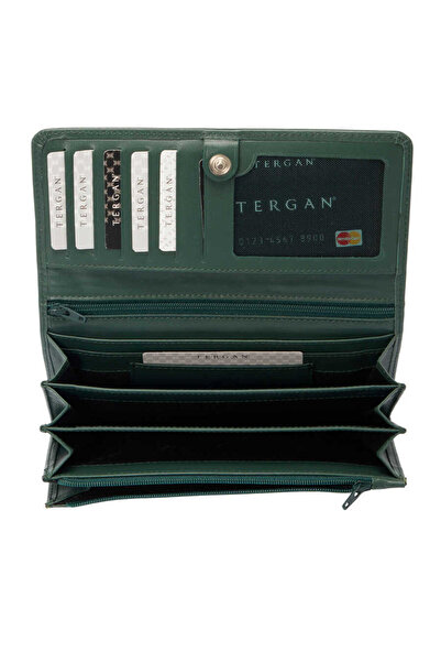 Tergan Green Genuine Leather Women's Wallet - S1Cb00005783-N8U