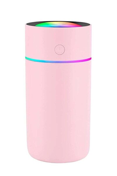 JOYZZZ مرطب هواء صغير سعة 320 مل، رذاذ بارد، USB، إيقاف تشغيل تلقائي (وردي)