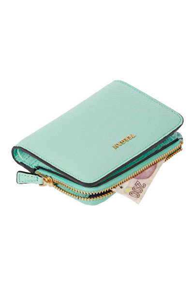 Tergan Blue Genuine Leather Women's Wallet - S1Cb00005812-T9D