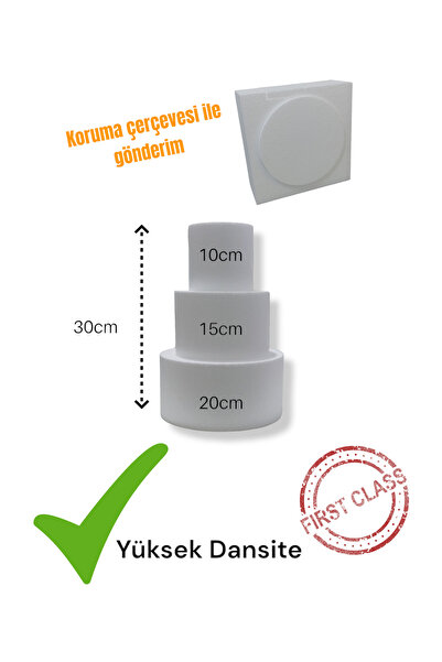 STRAFORLAND Strafor Maket Pasta 3 Katlı 20x10cm 15x10cm 10x10cm