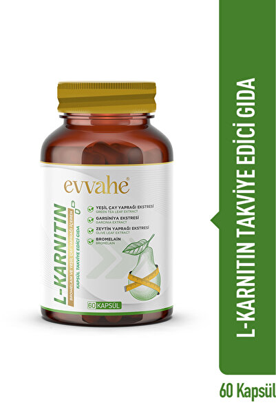 EVVAHE DOĞAL Capsule Supplement Food with L-Carnitine, Bromelain and Green Tea Leaf