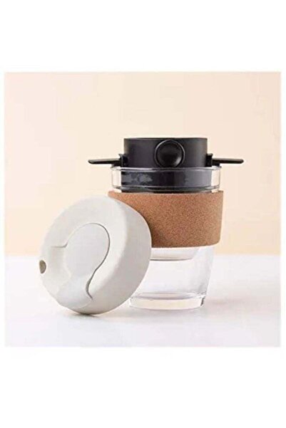 Bukela Coffee Travel Mug with Lid, 350ml, Clear/Brown/White Options