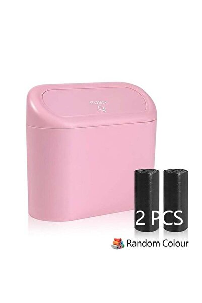 Bukela Car Trash Can with Lid & Bags, Leakproof, Mini Garbage Bin