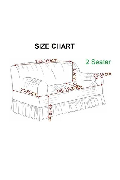 Bukela 2-Seater Sofa Cover, Bubble Pattern, Grey, 145x175cm