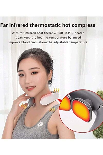 Bukela Electric Neck Massager with Heat, 3-Heads, for Pain Relief
