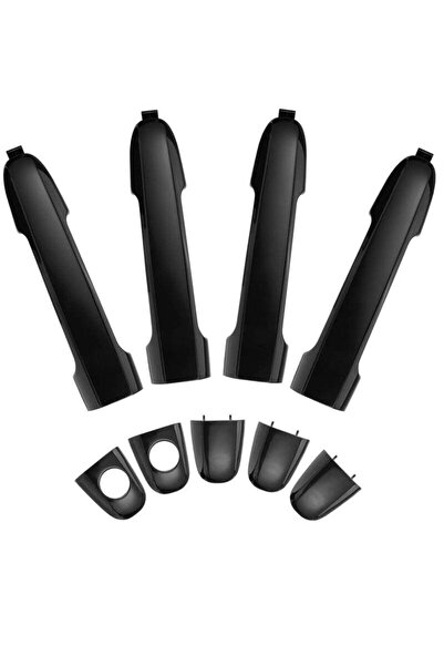 Bukela 4 Exterior Door Handles for Hyundai Sonata 2006-2010, Black