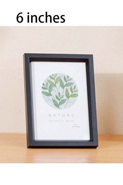 Bukela إطار صور خشبي أسود مقاس 6 بوصات للعرض على الطاولة