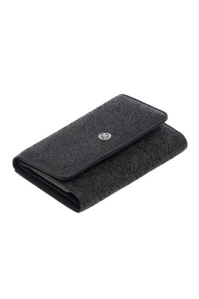 Tergan Μαύρο Γυναικείο Πορτοφόλι από Γνήσιο Δέρμα - S1CB00005788-A85