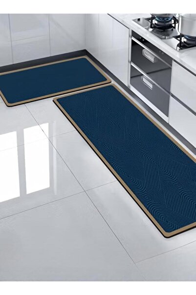 Generic 2 Pieces Diatom Mud Kitchen Mat Set Bathroom Bath Rug Mat Extra Soft and Absorbent Bath Rugs Non-Sli