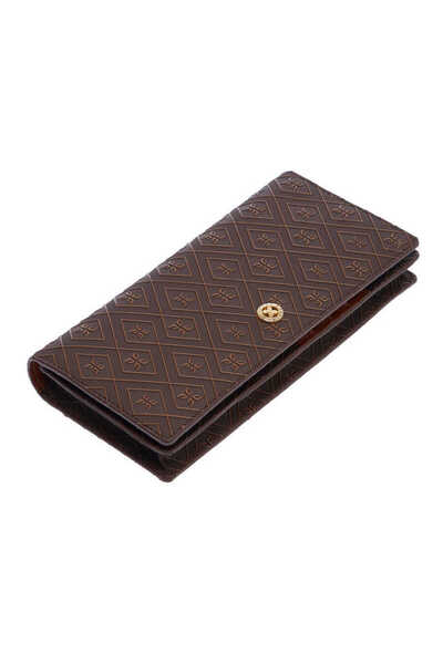 Tergan Brown Print Women's Wallet - S1Cb00055817-R9C