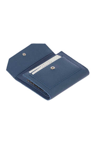Tergan Blue Genuine Leather Women's Wallet - S1Cb00005809-T0M
