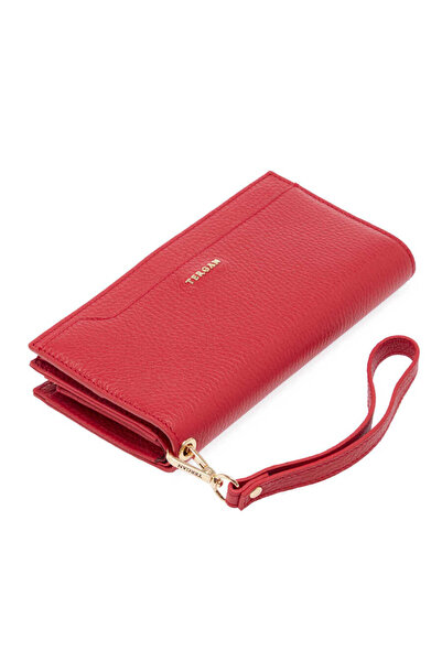 Tergan Red Genuine Leather Women's Wallet - S1Cb00005817-B68