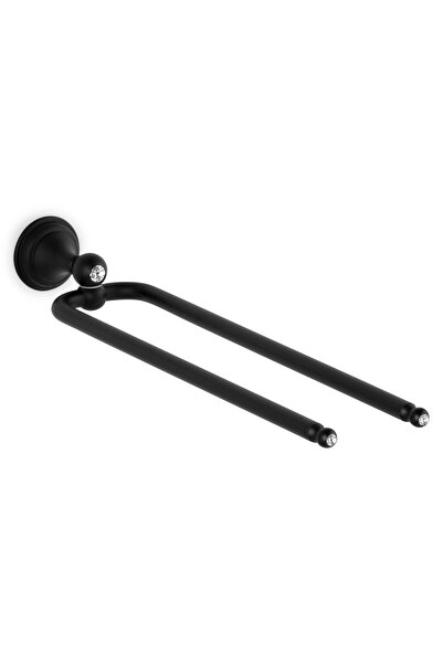 Maison Mex Rotating towel rack, PRECIOUS, L.41 l.8 H.9 cm, black