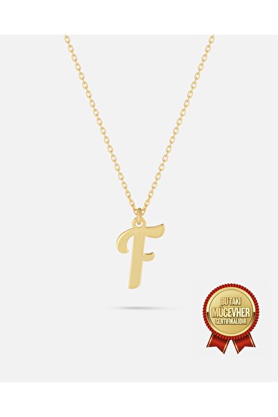 MEKS JEWELS 14 Ayar Altın Harfli Kolye