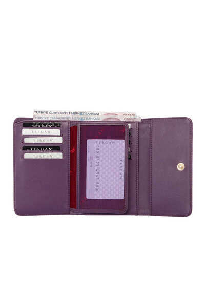 Tergan Purple Genuine Leather Women's Wallet - S1Cb00005730-H4G