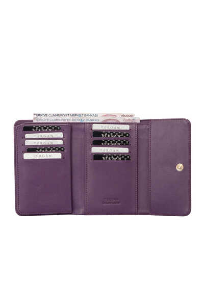 Tergan Purple Genuine Leather Women's Wallet - S1Cb00005730-H4G