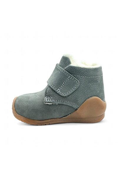 Kidopo Softy Grey leather boots with fur