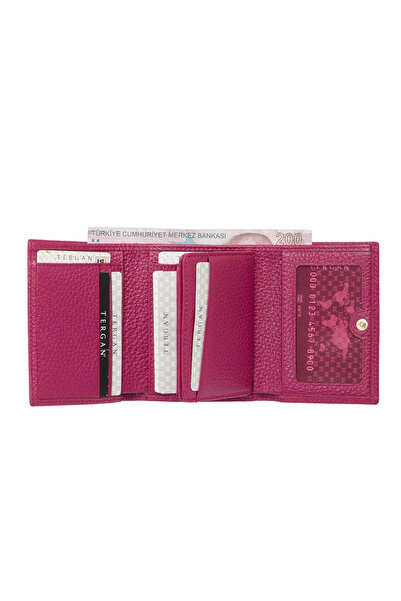 Tergan Fuchsia Genuine Leather Women's Wallet - S1Cb00005633-C42