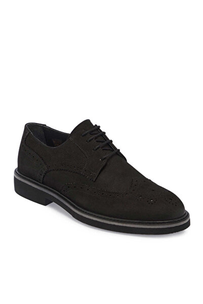 Tergan Siyah Hakiki Nubuk Deri Erkek Klasik Ayakkabı - E24S1AY56954-A64