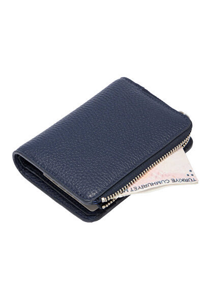 Tergan Γυναικείο πορτοφόλι από γνήσιο δέρμα Navy Blue - S1CB00005812-U8F