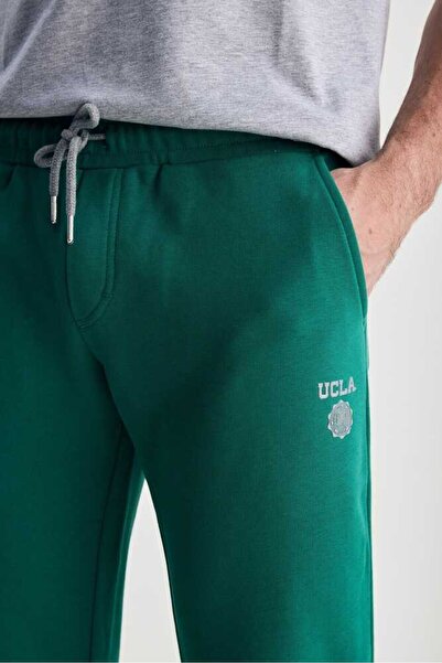 UCLA Ανδρικό παντελόνι Luskın Green Shrink Cut με τύπωμα Standard Fit