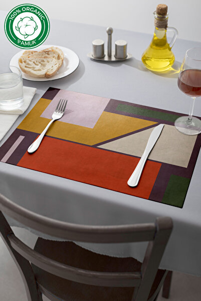 MOSHEYA HOME مفرش طاولة مصنوع من قماش بنما 100% قطن، مقاس 40×60 سم، مفرش طاول...