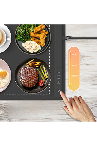 RARINCARE Portable Electric Hot Plate, Flexible Silicone Induction Heater, 40–120°C, 65x40 cm, Gr