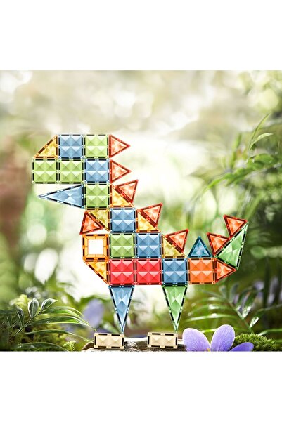 SOLTOY SOLTOY Creative Magnetic Educational Set 62 elements, magnetic blocks and 10 cars, multicolor