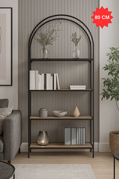 DEKOPRATİK Mona Siyah Kitaplık Dekoratif Aksesuar Rafı Mutfak Rafı Atlantik Ç...