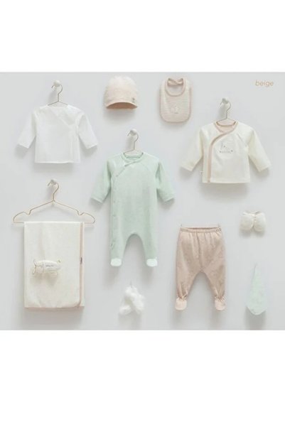 Caramell İncibaby Little Fly 100% Cotton 10-Piece Baby Boy Hospital Discharge...