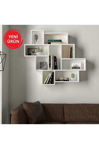 Dekorister Parola Duvar Rafı Beyaz