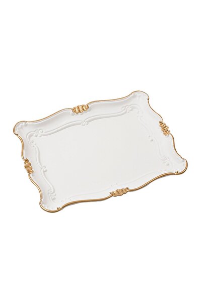 Madame Coco Großes vergoldetes Tablett aus Camelote