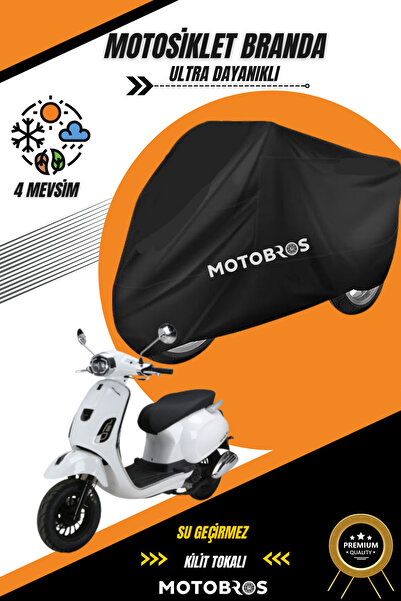 Motobros قماش القنب للدراجات النارية Rks Azure 50 أسود مقاوم للماء ومتين (أعل...