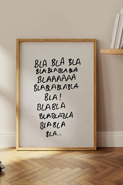Taranist Kağıt Poster - Bla Bla Modern Sanat Minimalist
