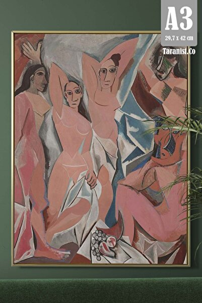Taranist Kağıt Poster Avignonlu Kızlar Pablo Picasso - Ünlü Tablolar - Kuşe (...