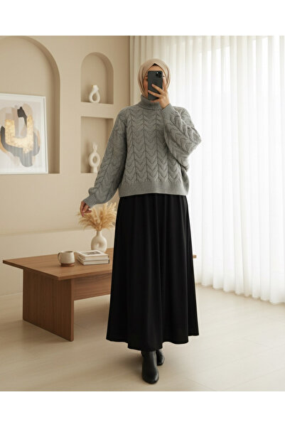 Modamorfo Πλεκτό πουλόβερ με μοτίβο - Γκρι