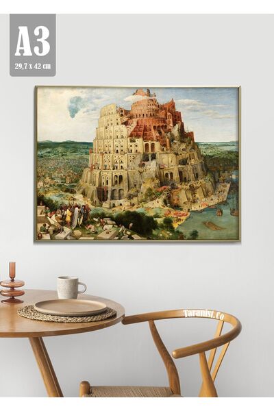 Taranist Kağıt Poster Pieter Bruegel: Babil Kulesi Tablosu - Ünlü Tablolar - ...